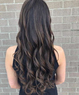 Warm caramel balayage